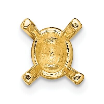 Oval 4-Prong Tapered with Pad 11 x 9mm Setting 14k Gold YG212-11, MPN: YG212-11,