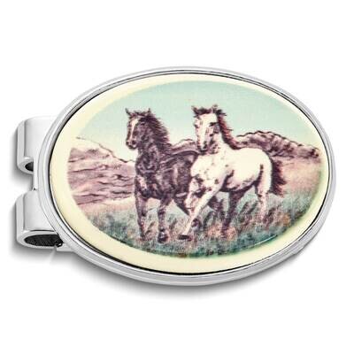 Barlow Designs Color Stallions Oval Money Clip GM24067, MPN: GM24067, 617414639179