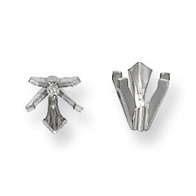 Heart 5-Prong V-End 4.5mm Setting 14k White WG268-3, MPN: WG268-3,