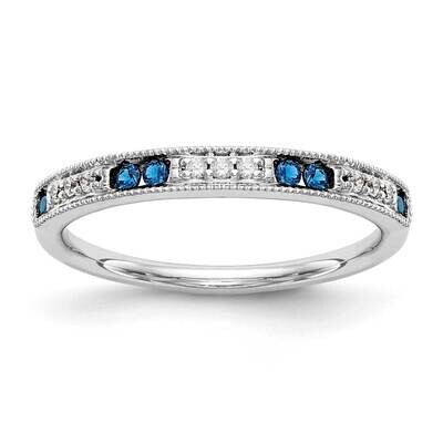 Diamond with Sapphire Band 14k White Gold RM3367B-SA-005-WAA, MPN: RM3367B-SA-005-WAA,