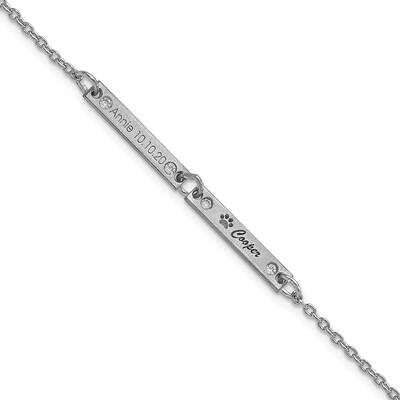 Brushed 2 Station with Diamond Bracelet Sterling Silver Rhodium-plated XNA1181/2SS, MPN: XNA1181/2S…