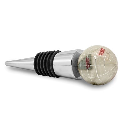 Powder Mother of Pearl Globe 30mm Gemstone Wine Stopper by Jere, MPN: JGWS30PMOP, 196904081310