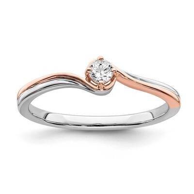 Diamond Promise Ring 14k White &amp; Rose Gold RM6621E-012-WRAA, MPN: RM6621E-012-WRAA, 191101398179