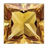 Whiskey Quartz 5mm Princess AA Quality Gemstone WQ-0500-SQP-AA, MPN: WQ-0500-SQP-AA,