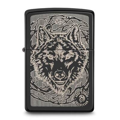 Zippo Anne Stokes High Polished Black Wolf Lighter GM25850, MPN: GM25850, 191693199390