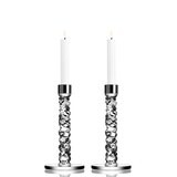 Orrefors Carat Candlestick Pair Silver Small 6719396, MPN: 6719396, 7319677193964