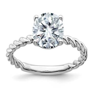 2ct. G H I True Light Oval Twisted Moissanite Solitaire Ring 14k White Gold RM6799-210-WMT, MPN: RM…