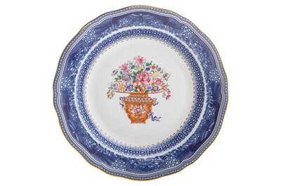 Mottahedeh Mandarin Bouquet Rim Soup W2106, MPN: W2106,