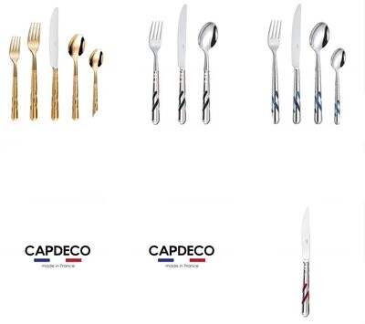 Capdeco Altair Silver Blue 5 Piece Place Setting ALT9051-5SET, MPN: ALT9051-5SET,
