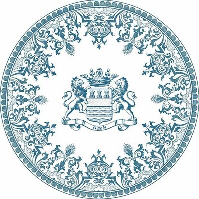 Gien Les Depareillees Blue Dessert Plate Blason 1849ADE450, MPN: 1849ADE450, 3660838011462