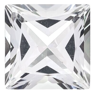 Topaz White 8mm Princess Gemstone TP-0800-SQP-WH, MPN: TP-0800-SQP-WH,