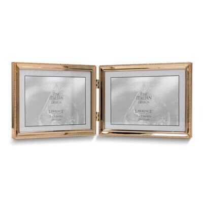 Gold-tone Beaded 7x5 Double Photo Frame GM25455, MPN: GM25455, 751148079037