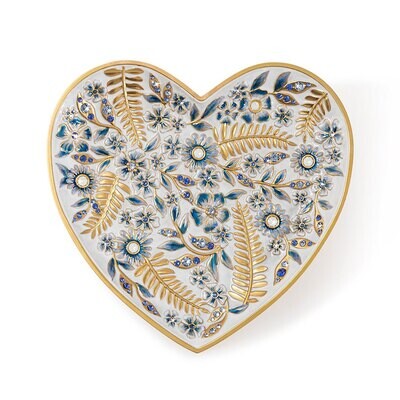 Jay Strongwater Aria Floral Heart Trinket Tray SDH6610-284, MPN: SDH6610-284, 848510023573