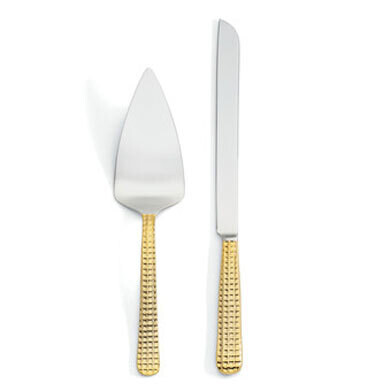 Michael Wainwright Manhattan Gold Cake Knife Server Set, MPN: 843587, 878686012828