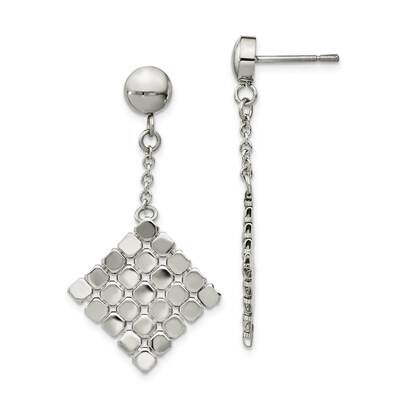 Post Dangle Earrings Stainless Steel Polished SRE1334, MPN: SRE1334, 191101866265