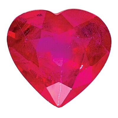 Ruby 4mm Heart Faceted AA Quality Gemstone RU-0400-HTF-AA, MPN: RU-0400-HTF-AA,
