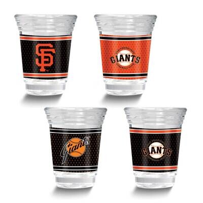 MLB San Francisco Giants 4-piece Shot Glass Set GM26124-GIT, MPN: GM26124-GIT, 737538033773