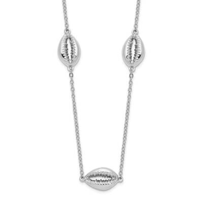 Cowrie Shell Necklace 18 Inch Sterling Silver Rhodium-Plated Polished QG6012-18, MPN: QG6012-18, 19…