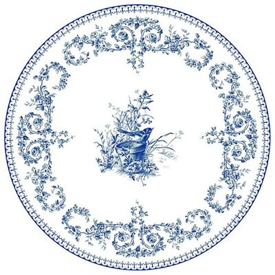 Gien Les Depareillees Blue Dinner Plate Oiseau 1849AME326, MPN: 1849AME326, 3660838011325