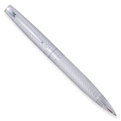 Charles Hubert Silver-tone Chevron Ballpoint Pen GM9194, MPN: GM9194, 811233014517