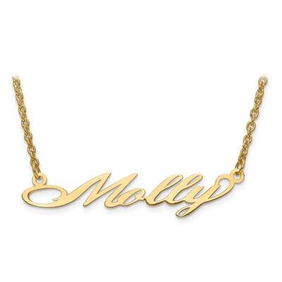 Nameplate with Chain 10k Gold Laser Polished 10XNA636Y, MPN: 10XNA636Y, 191101221194