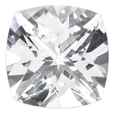 Topaz White 7mm Cushion Checkerboard Gemstone TP-0700-CUX-WH, MPN: TP-0700-CUX-WH,