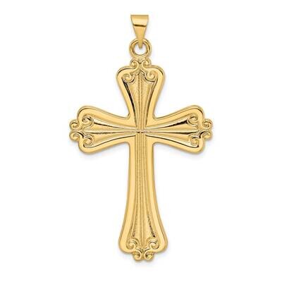 Solid Fancy Cross Pendant 14k Gold Polished XR1958, MPN: XR1958, 196904169827