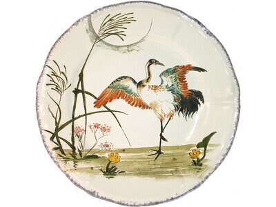 Gien Grands Oiseaux Luncheon Plate Grue 0113CP1626, MPN: 0113CP1626, 840769071954