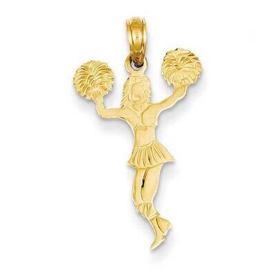 Cheerleader with Pom-Poms Pendant 14k Gold K3524, MPN: K3524, 637218034512