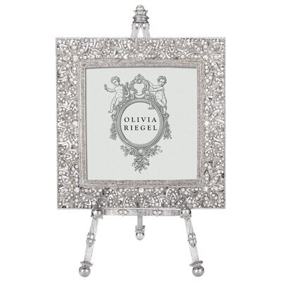 Olivia Riegel Silver Windsor 4 x 4 Inch Picture Frame on Easel RT1740, MPN: RT1740,