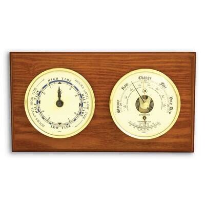 Oak Wood Tide Clock Barometer Thermometer GM21382, MPN: GM21382, 797140121176