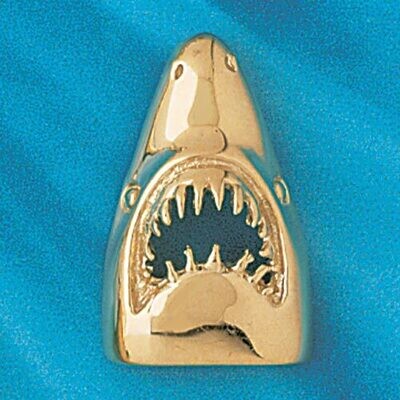 Dazzlers Jewelry Shark Head Pendant Necklace Charm Bracelet in Yellow, White or Rose Gold 905, MPN:…