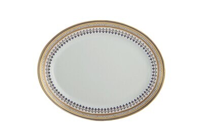 Mottahedeh Chinoise Blue 14 InchOval Platter S1527, MPN: S1527,