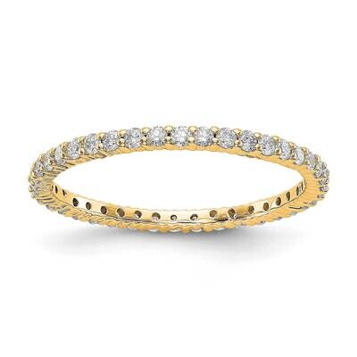 SI1/SI2 G H I Shared Prong Eternity Band 14k Yellow Gold Lab Grown Diamond ET0001-050-7YLG, MPN: ET…