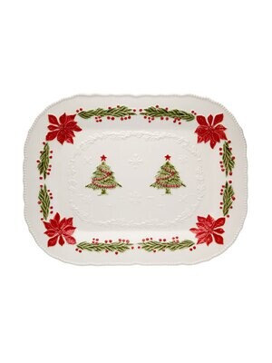 Bordallo Pinheiro Pinheiro Christmas  Tray Clear Decorated 65016312, MPN: 65016312, 5600876071958