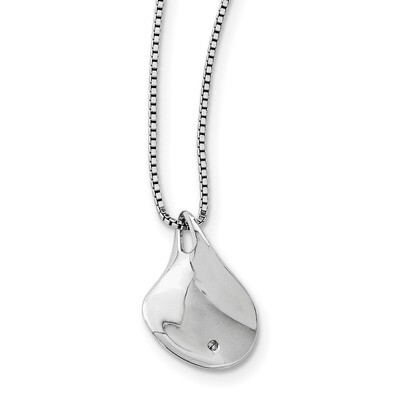 .01Ct. Diamond Necklace Sterling Silver QW262-18, MPN: QW262-18, 883957316314