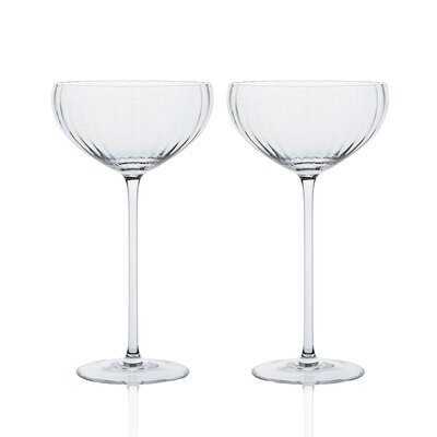 Caskata Quinn Optic Coupe Cocktail Glasses Set of 2 Clear GL-OCOUP-000, MPN: GL-OCOUP-000, 81732501…