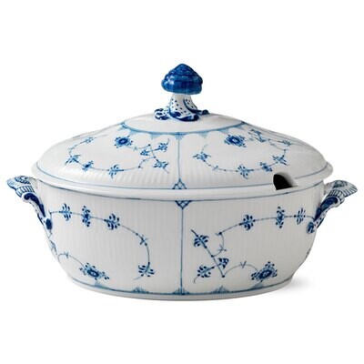 Royal Copenhagen Blue Fluted Plain Covered Tureen 2Qt 1017184, MPN: 1017184, 5705140155805