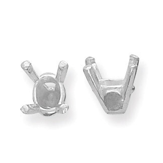 Oval 4-Prong Tapered with Pad 5.5 x 2.5mm Setting 14k White WG212-1, MPN: WG212-1,