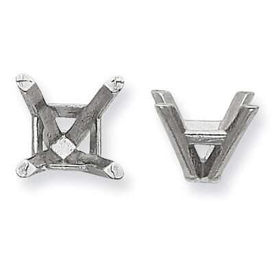 Princess 4-Prong Basket 9.0mm Setting 14k White WG2620-13, MPN: WG2620-13,