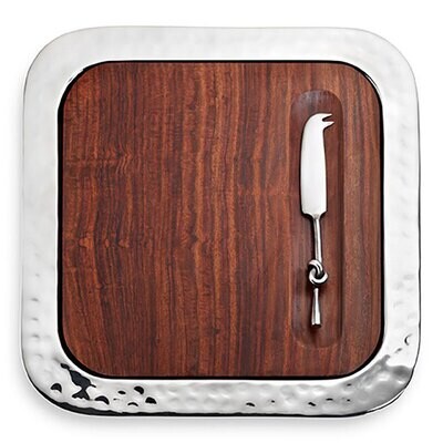 Mary Jurek Sierra Serve Tray with Wood Insert &amp; Cheese Knife 14 x 14&quot; HS0SS, MPN: HS0SS, 8176580140…