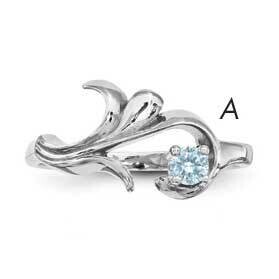 Family Jewelry Ring Sterling Silver Rhodium-plated XMR4/1SS-5, MPN: XMR4_1W--6, 883957866482