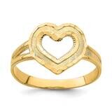 Cut-Out Heart Ring 14k Gold Diamond-cut K4651, MPN: K4651, 637218085651