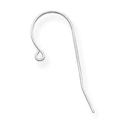 .026 inch Wire Shepherd Hook Component 14k White Gold WG827, MPN: WG827,