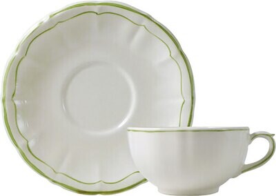 Gien Filet Vert Breakfast Cups &amp; Saucers 16452PTA26, MPN: 16452PTA26, 840769048758