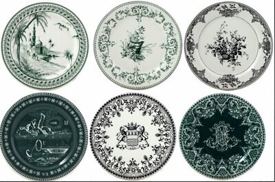 Gien Les Depareillees Green Coasters Assorted 1841C6DB20, MPN: 1841C6DB20, 840769036069