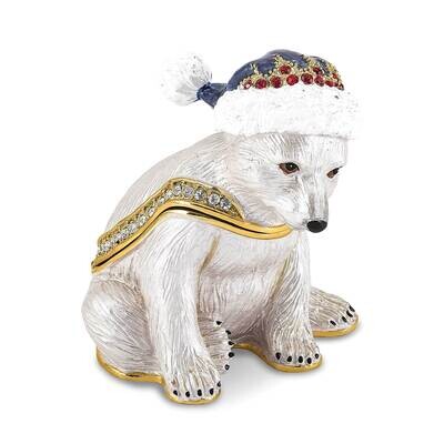 Noelle Cuddly Polar Bear Cub Trinket Box Bejeweled BJ4093, MPN: BJ4093, 191101910456