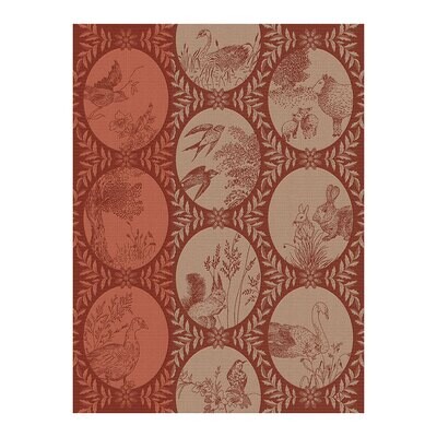 Le Jacquard Francais Tea Towel Josephine Red 100% Cotton 27109 Set of 4, MPN: 27109, 3660269271091