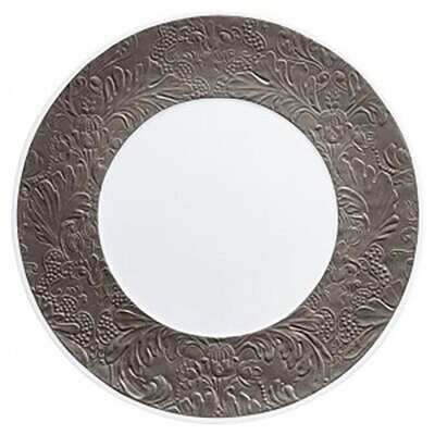 Raynaud Italian Renaissance Flat Plate With Engraved Rim Dark Grey 0816-46-113027, MPN: 0816-46-113…