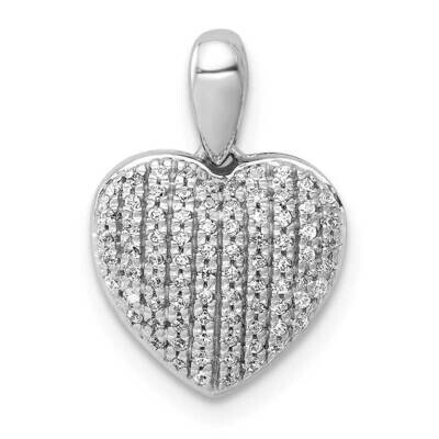 1/4Ct. Diamond Heart Pendant 14k White Gold PM4879-025-WA, MPN: PM4879-025-WA, 883957685151